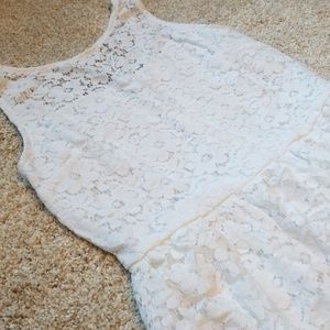 White lace summer skater dress - juniors